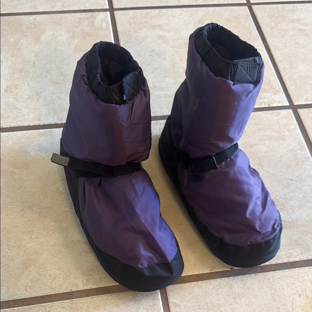 Purple and Black Insulated Booties